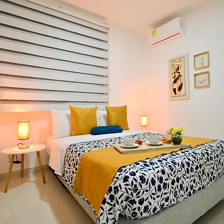 Apto Moderno - Aire Full - A Pasos De La Playa Apartamento Cartagena
